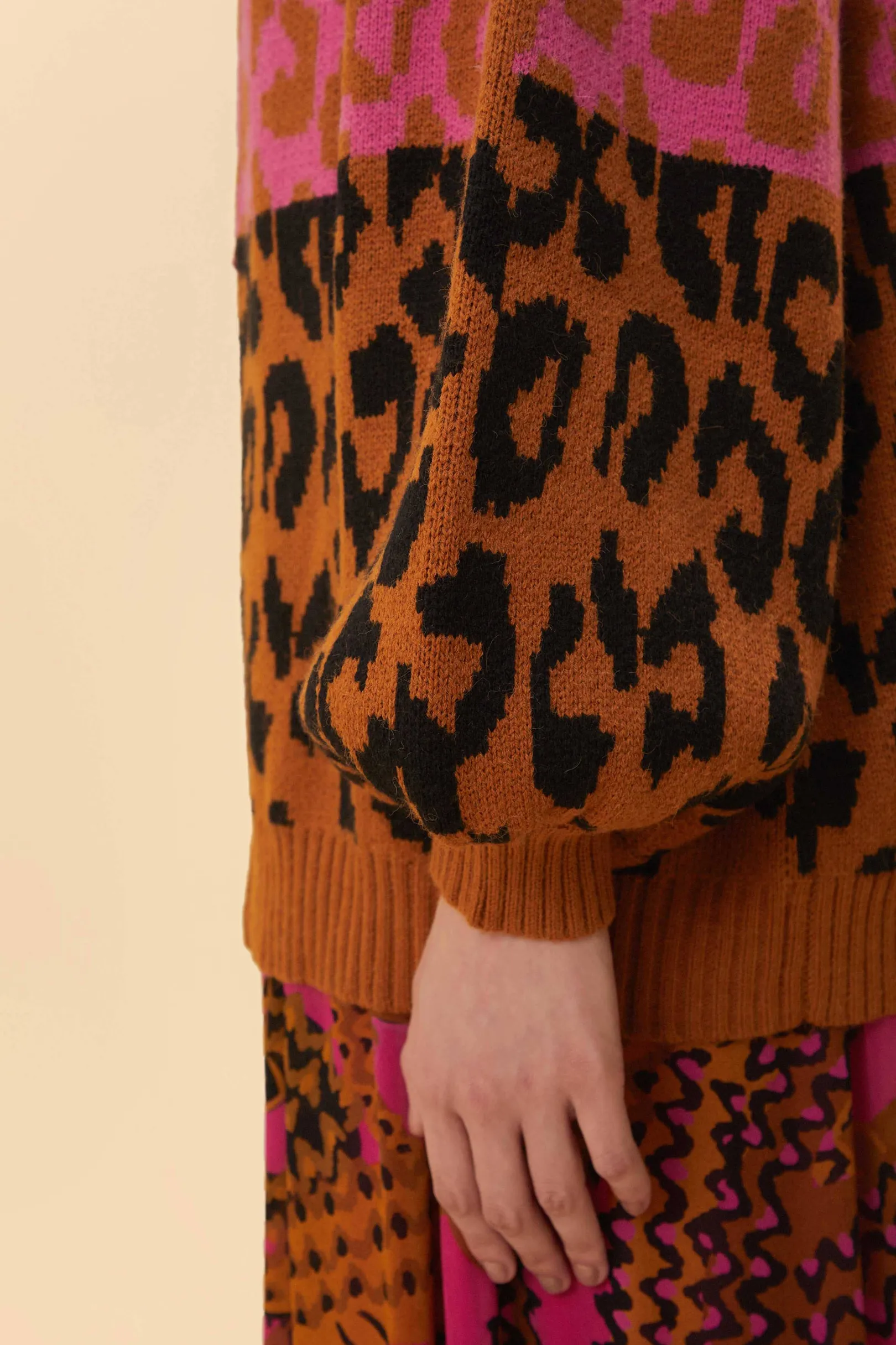 FARM Rio MIXED LEOPARDS KNIT CARDIGAN Best