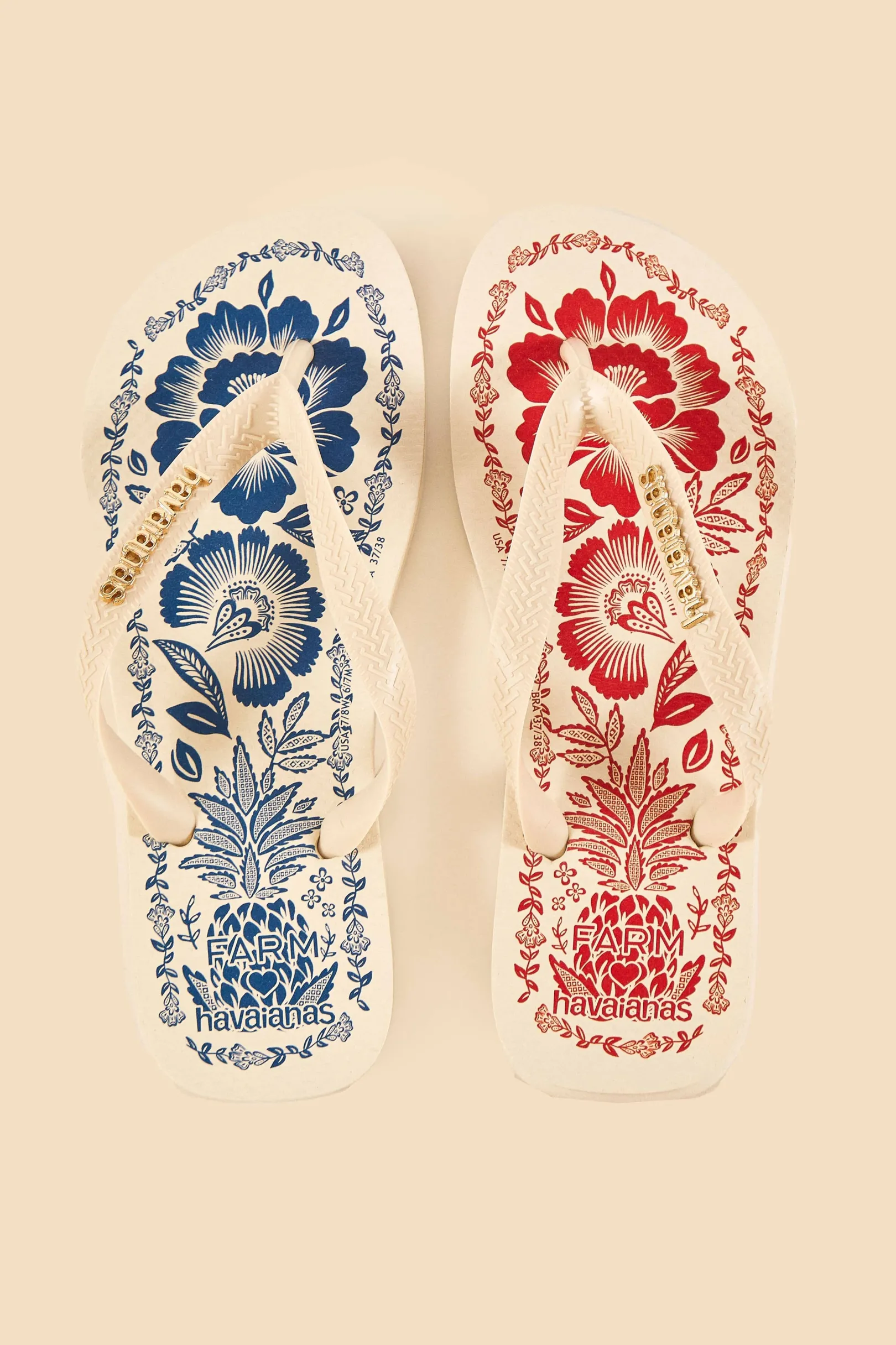 FARM Rio MIXED PINEAPPLE GARDEN HAVAIANAS SANDALS Best