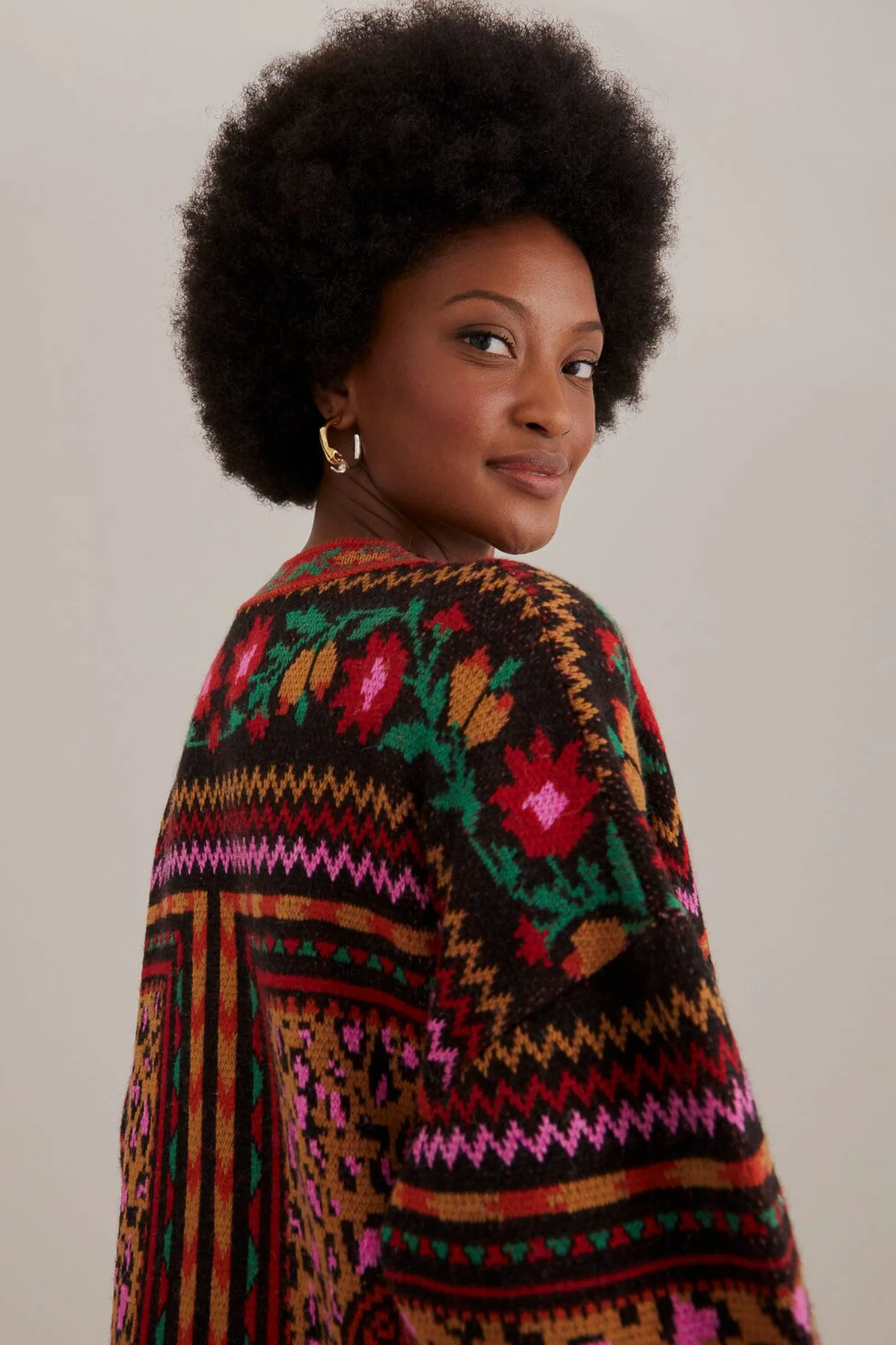 FARM Rio MIXED TAPESTRY PRINTS KNIT CARDIGAN Outlet