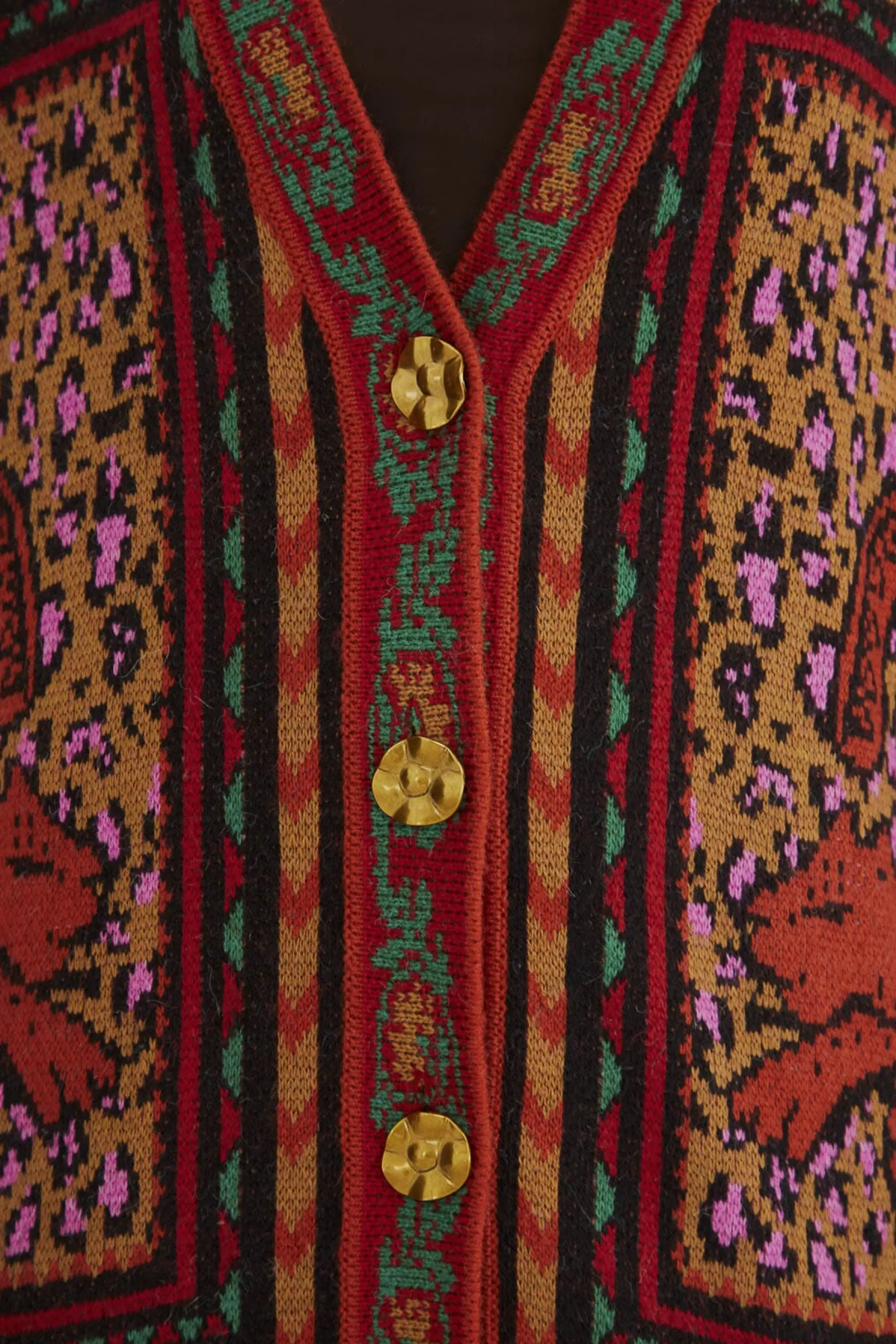 FARM Rio MIXED TAPESTRY PRINTS KNIT CARDIGAN Outlet