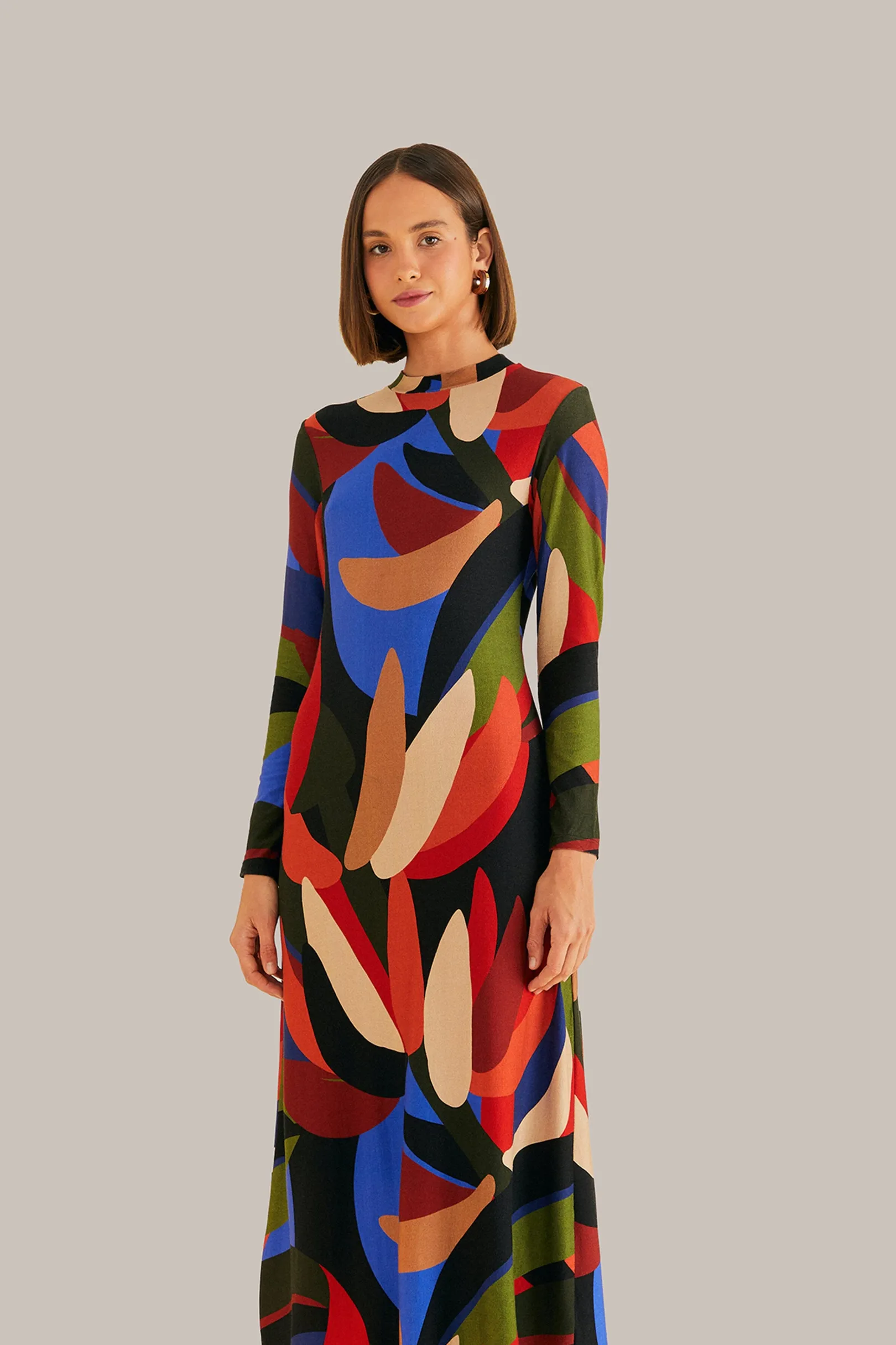 FARM Rio MULTICOLOR GRAPHIC BANANAS LENZING™ ECOVERO™ VISCOSE MIDI DRESS Sale