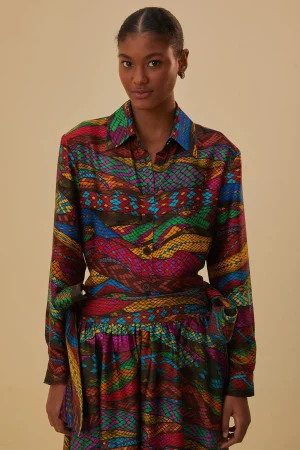 FARM Rio MULTICOLOR MIRAGE SHIRT LONG SLEEVES Store