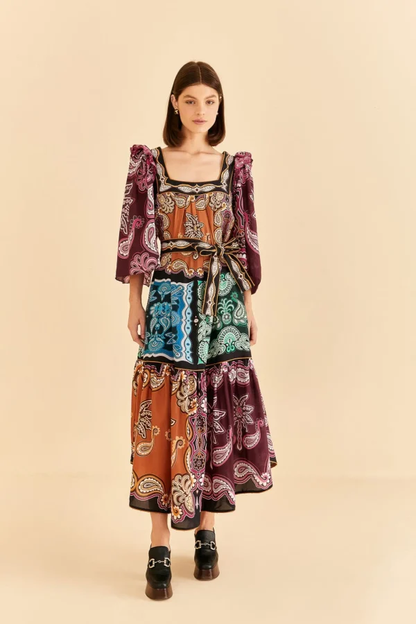 FARM Rio MULTICOLOR SWEET MERMAIDS MIDI DRESS Best