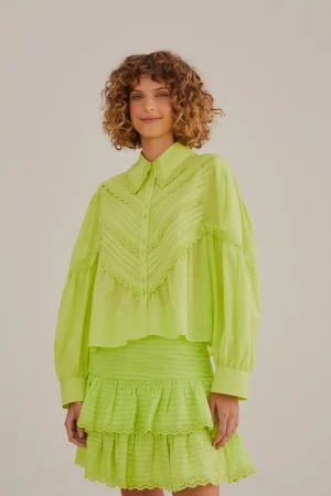 FARM Rio NEON GREEN MINI SKIRT Best