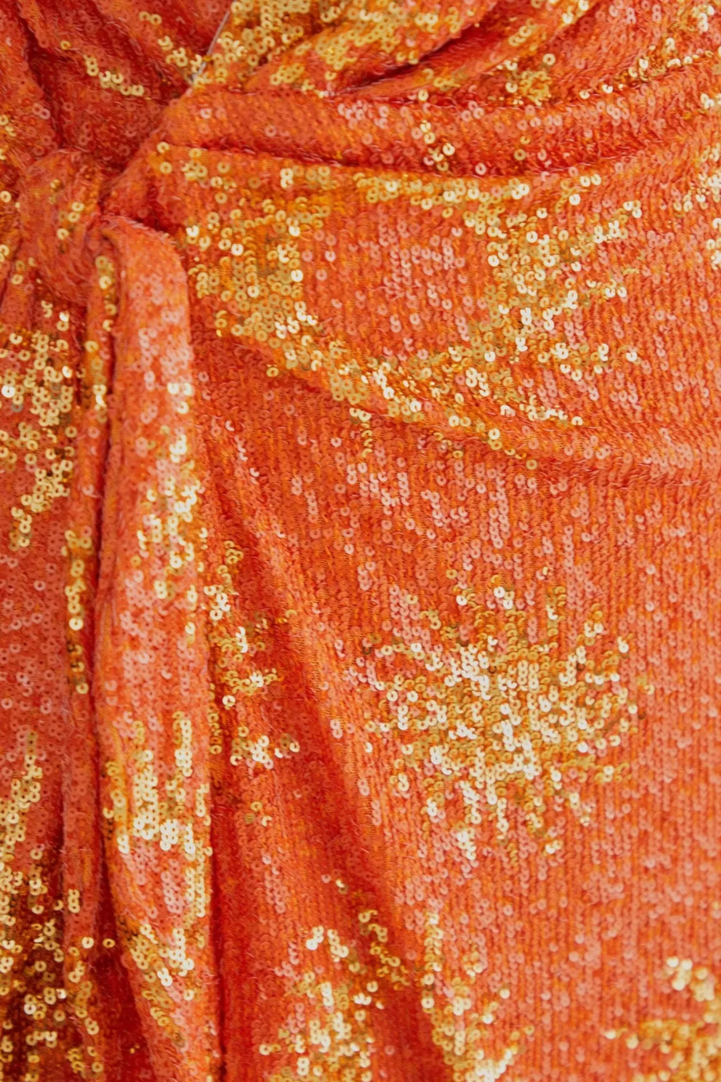 FARM Rio ORANGE SUNNY MOOD SEQUIN LONG SLEEVE MINI DRESS Clearance