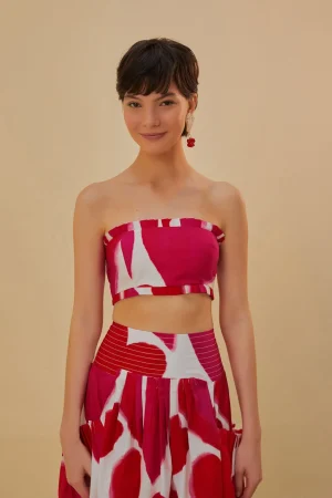 FARM Rio PAINTED HEARTS SLEEVELESS TOP Best Sale
