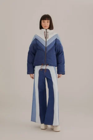 FARM Rio PATCHWORK DENIM WIDE PANTS Best