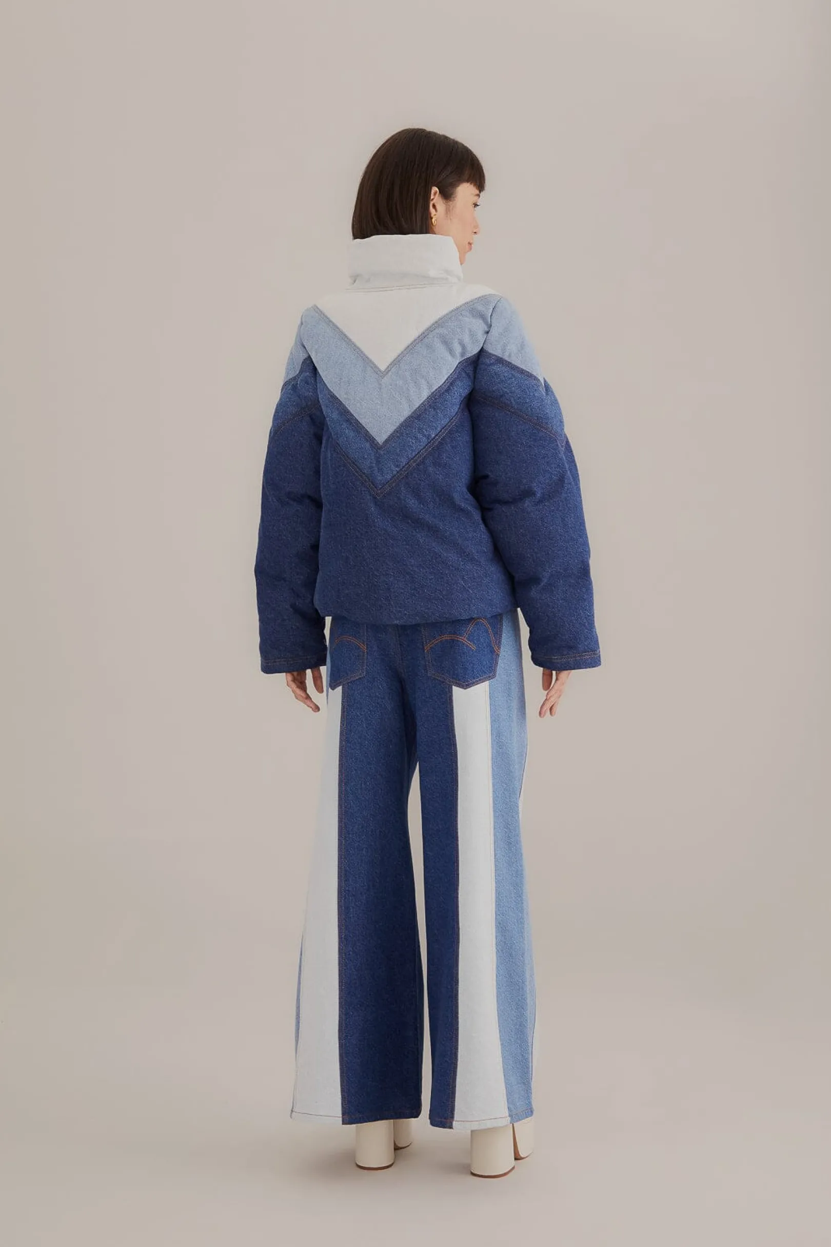 FARM Rio PATCHWORK DENIM WIDE PANTS Best