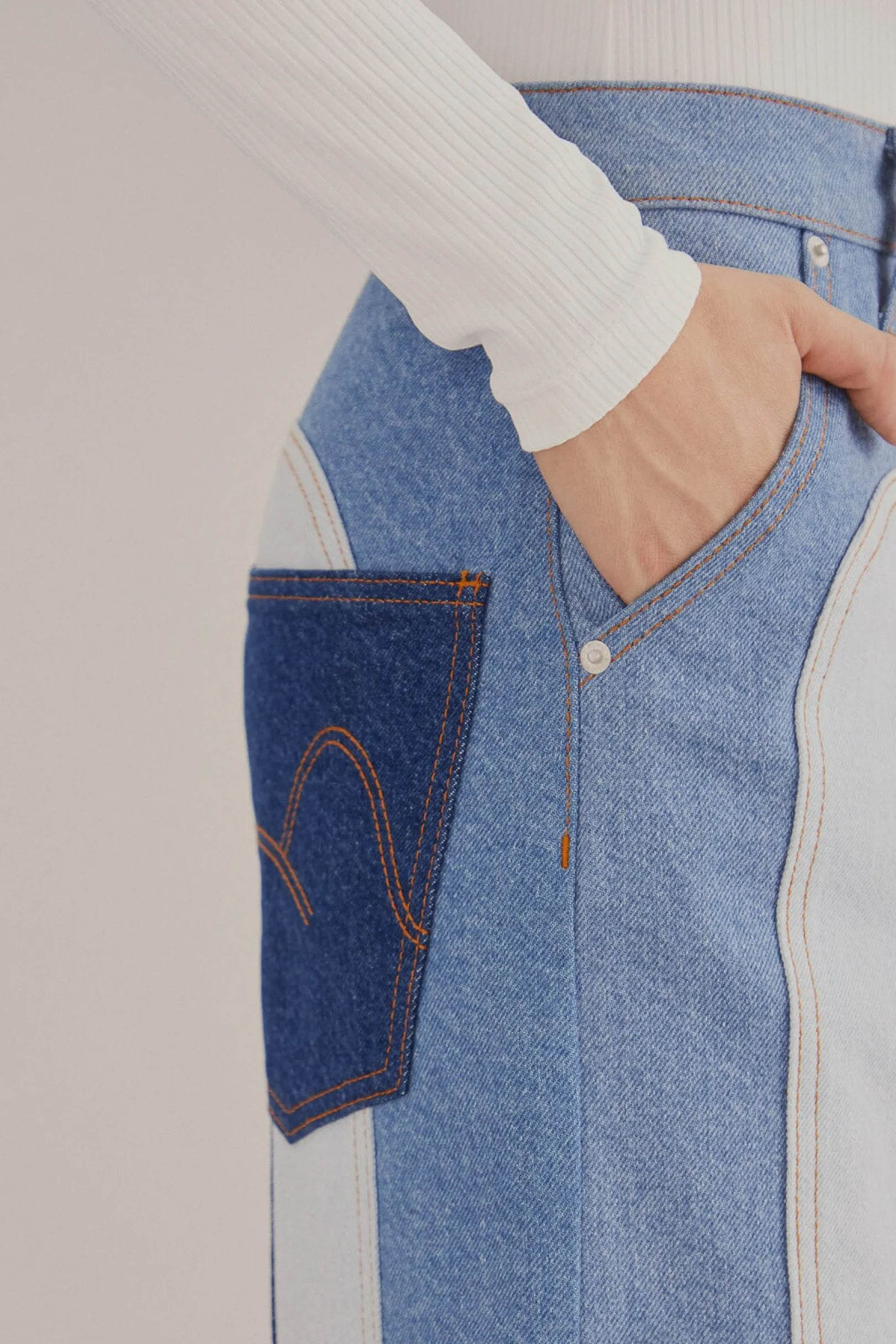 FARM Rio PATCHWORK DENIM WIDE PANTS Best