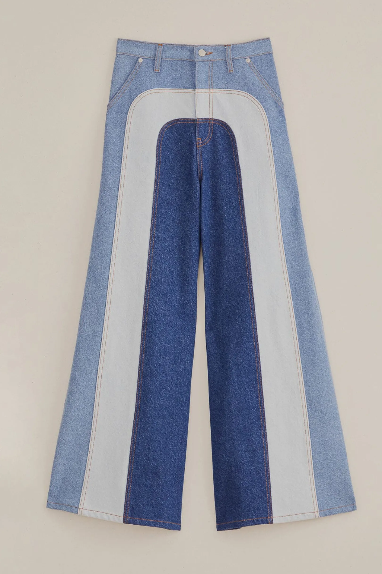 FARM Rio PATCHWORK DENIM WIDE PANTS Best