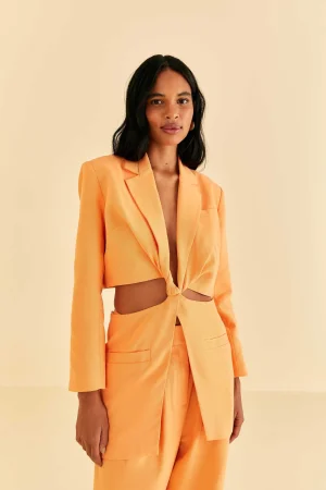FARM Rio PEACH CUT OUT BLAZER Best Sale