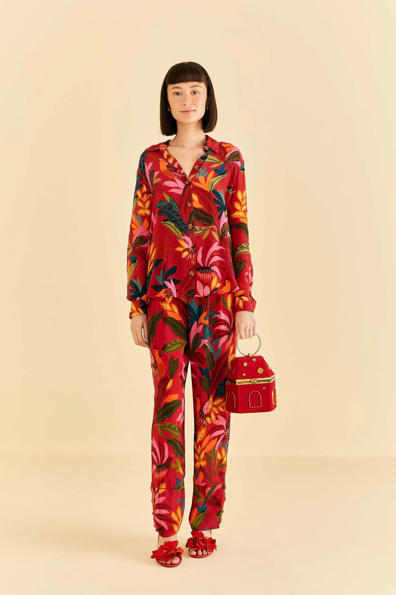 FARM Rio RED ROOSTER LEAVES PANTS Store
