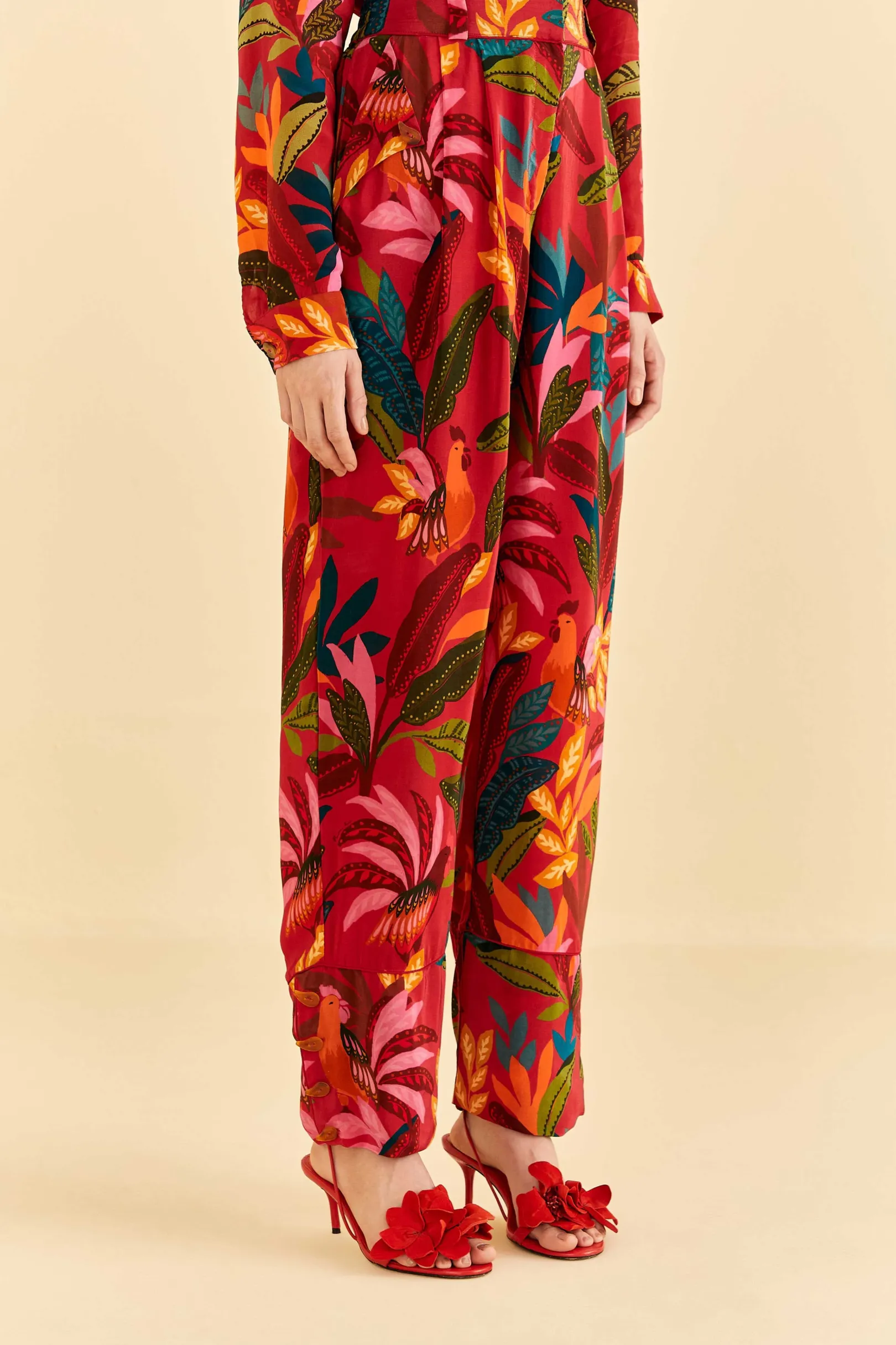 FARM Rio RED ROOSTER LEAVES PANTS Store
