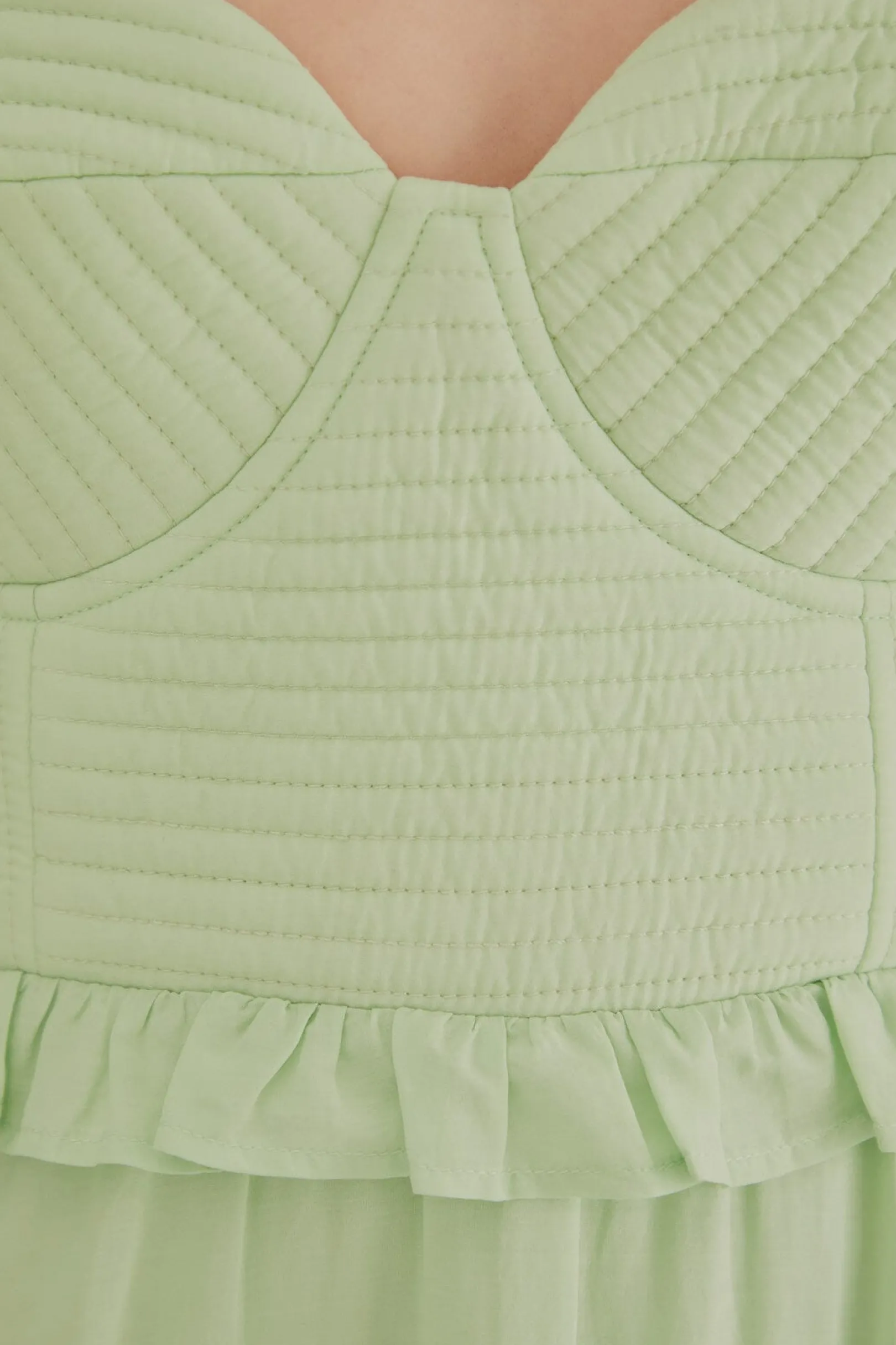 FARM Rio SOFT GREEN SHORT SLEEVE MIDI DRESS Clearance