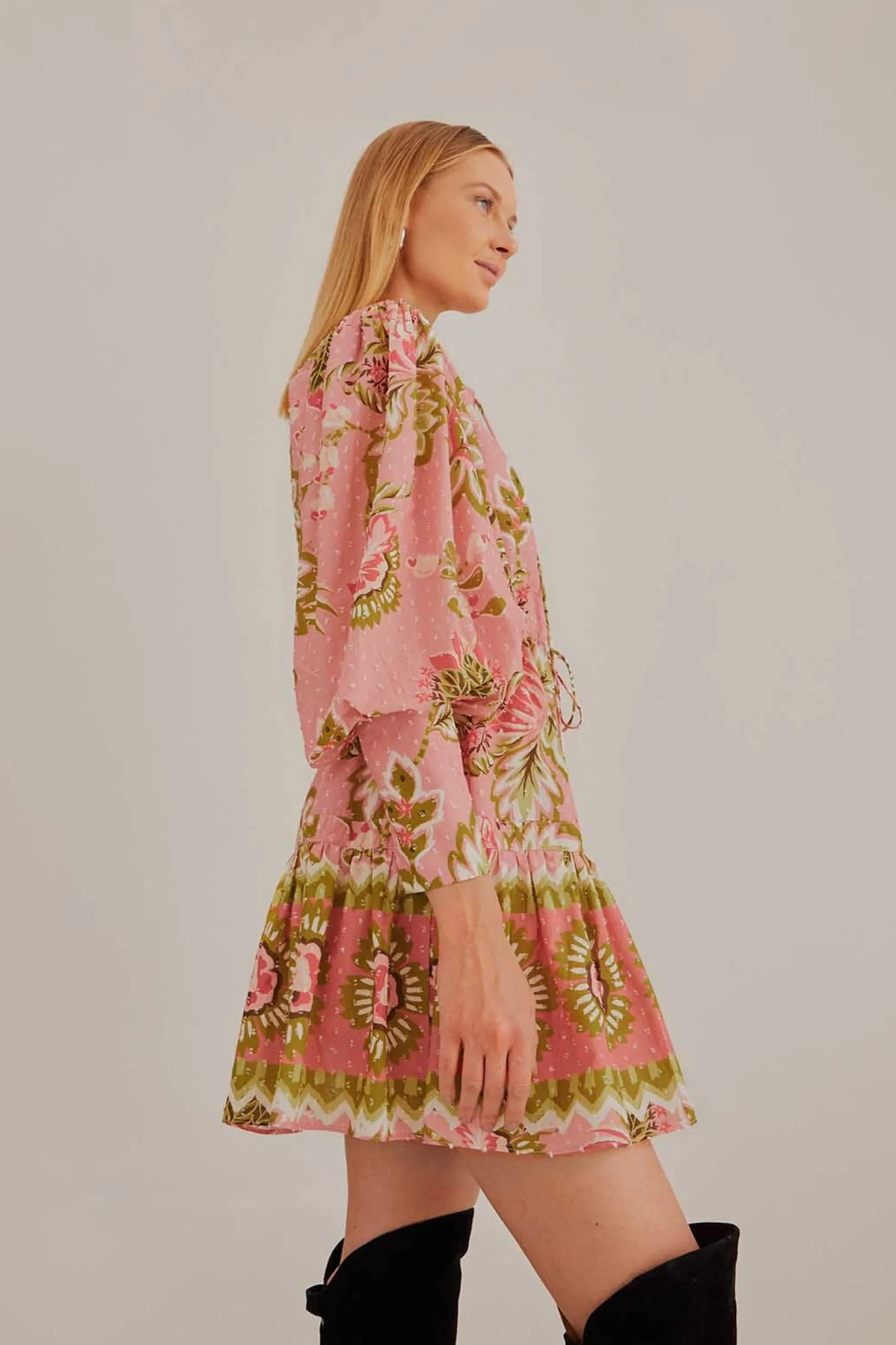 FARM Rio SOFT PINK AURA FLORAL MINI DRESS Online