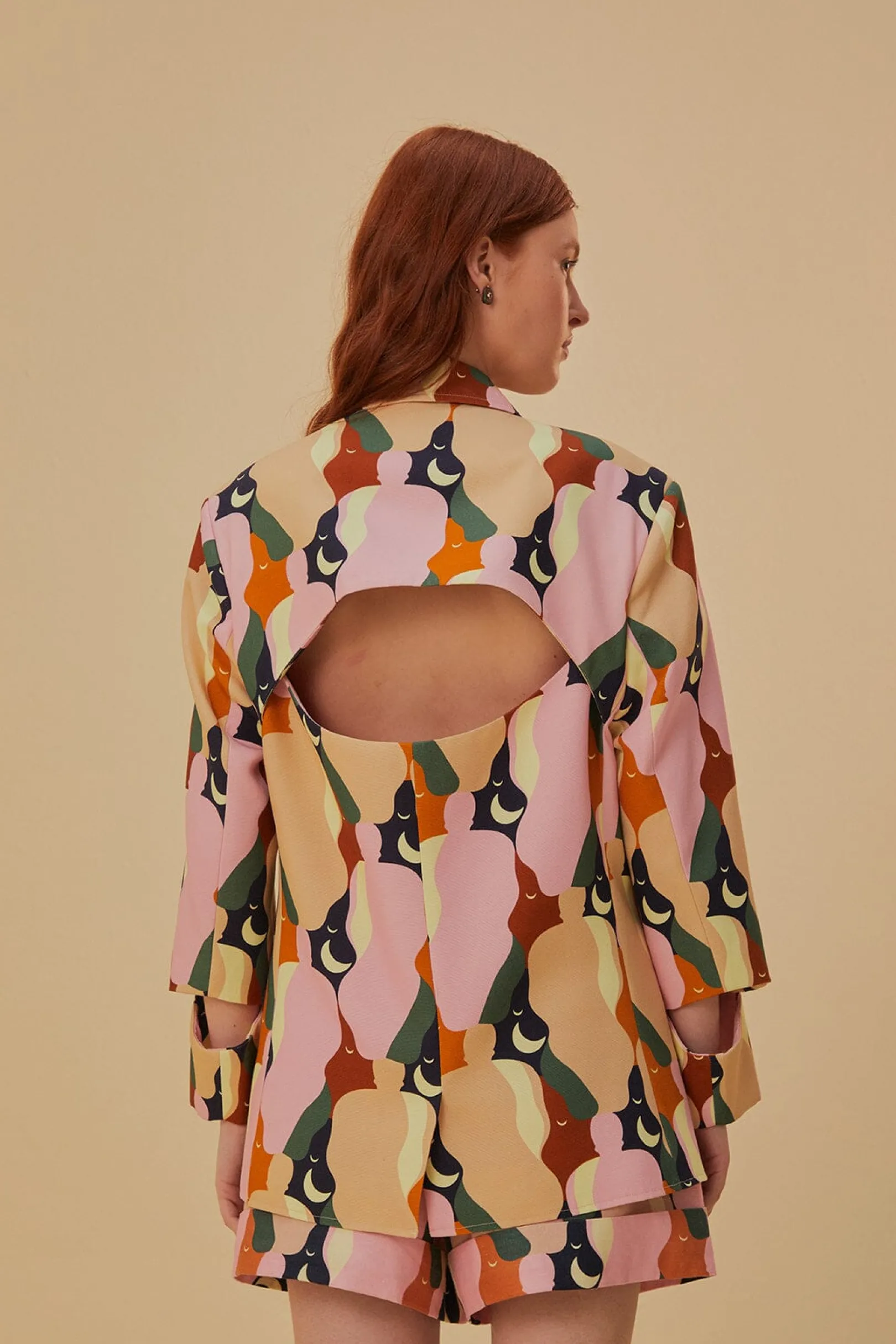 FARM Rio THE KISS MULTICOLOR CUT OUT BLAZER Cheap