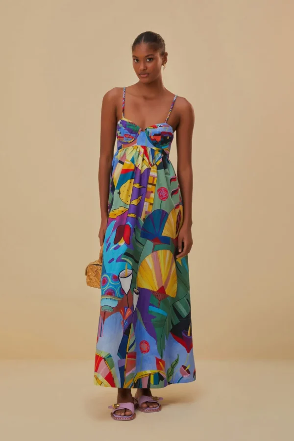 FARM Rio TROPICAL SCENARIO SLEEVELESS MAXI DRESS Cheap