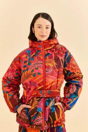 FARM Rio  VINTAGE WAVE REVERSIBLE PUFFER JACKET Fashion
