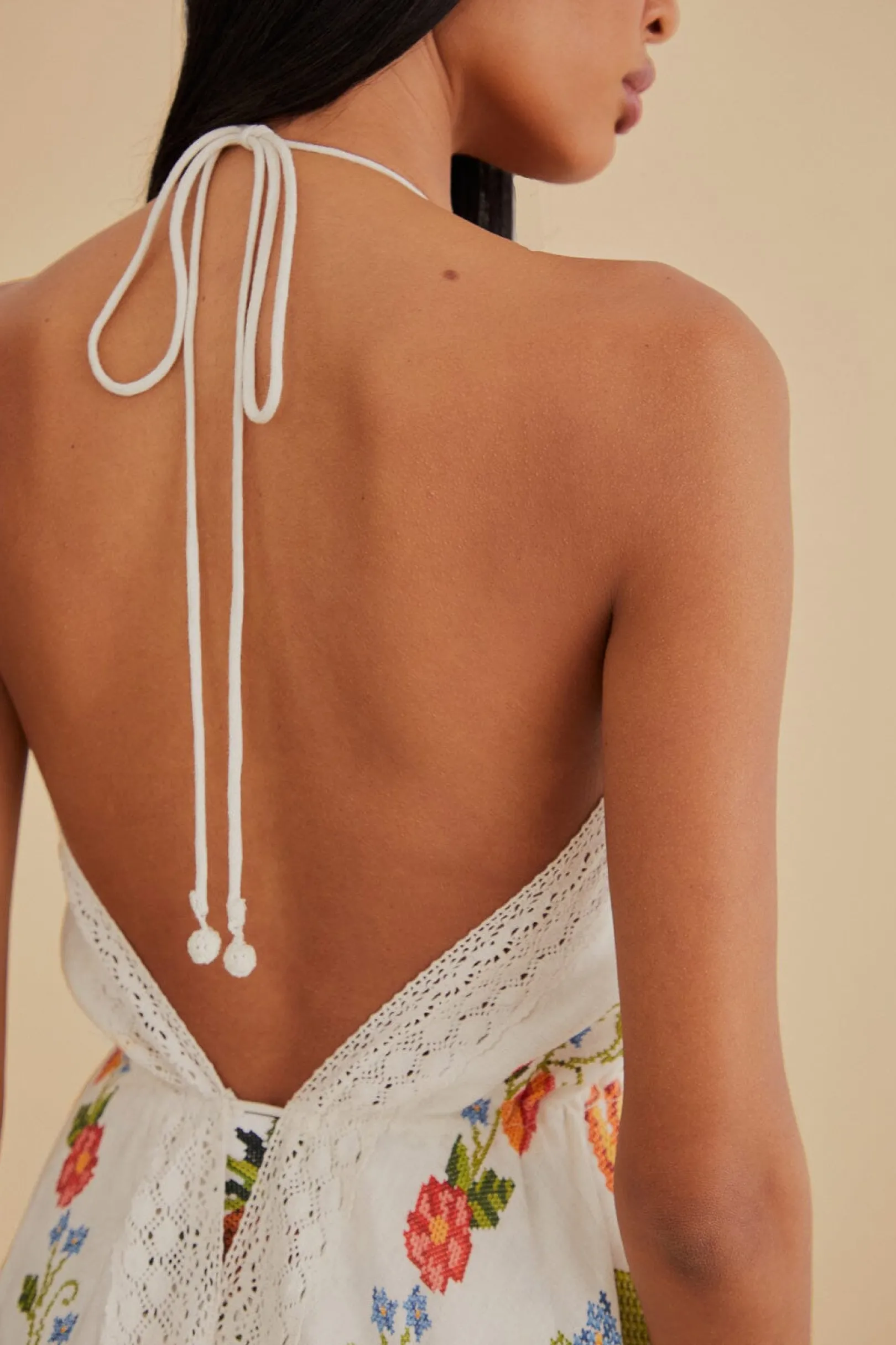 FARM Rio WHITE BANANA VITAMIN LACE COVER UP Shop