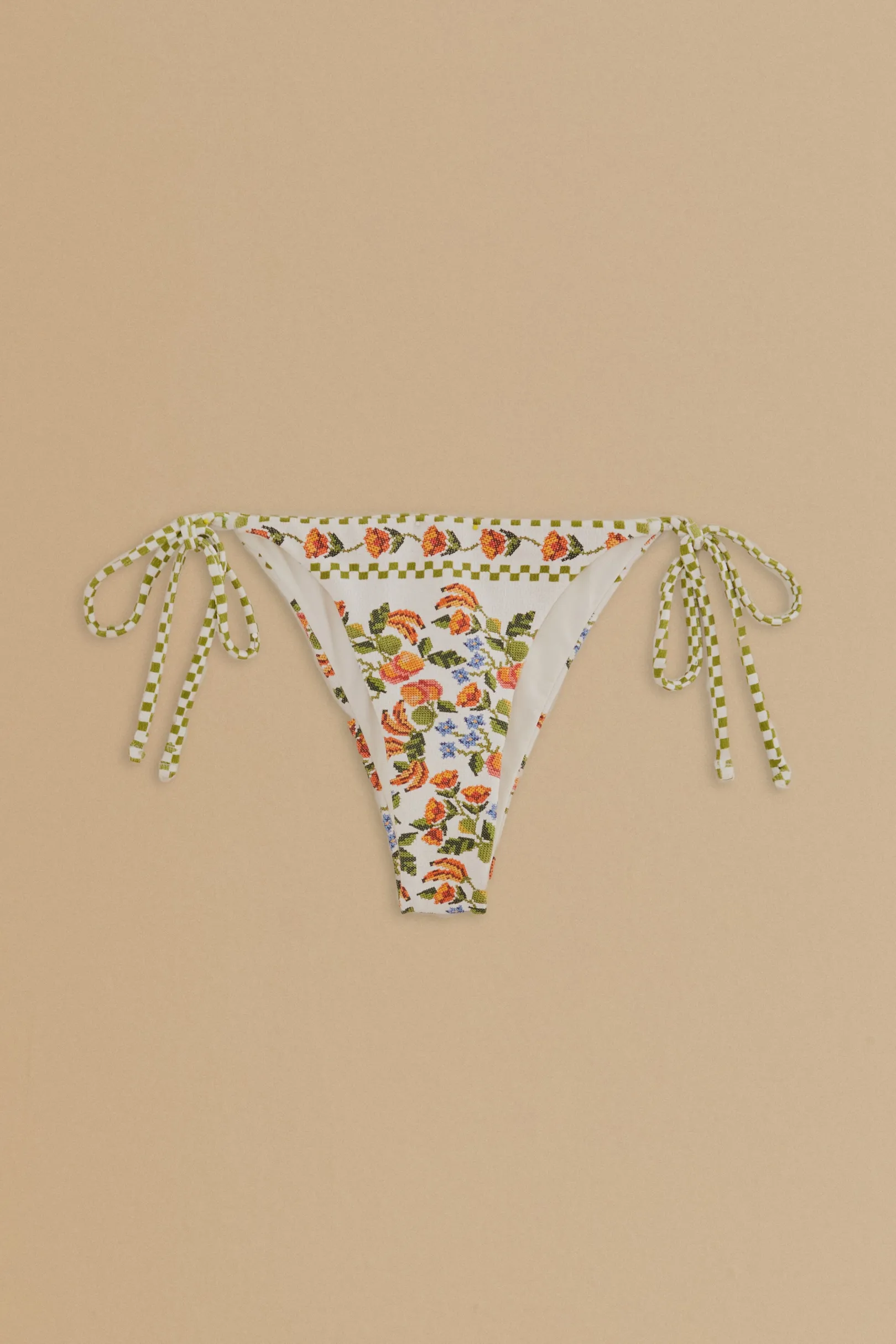 FARM Rio WHITE BANANA VITAMIN SIDE TIE BIKINI BOTTOM Cheap
